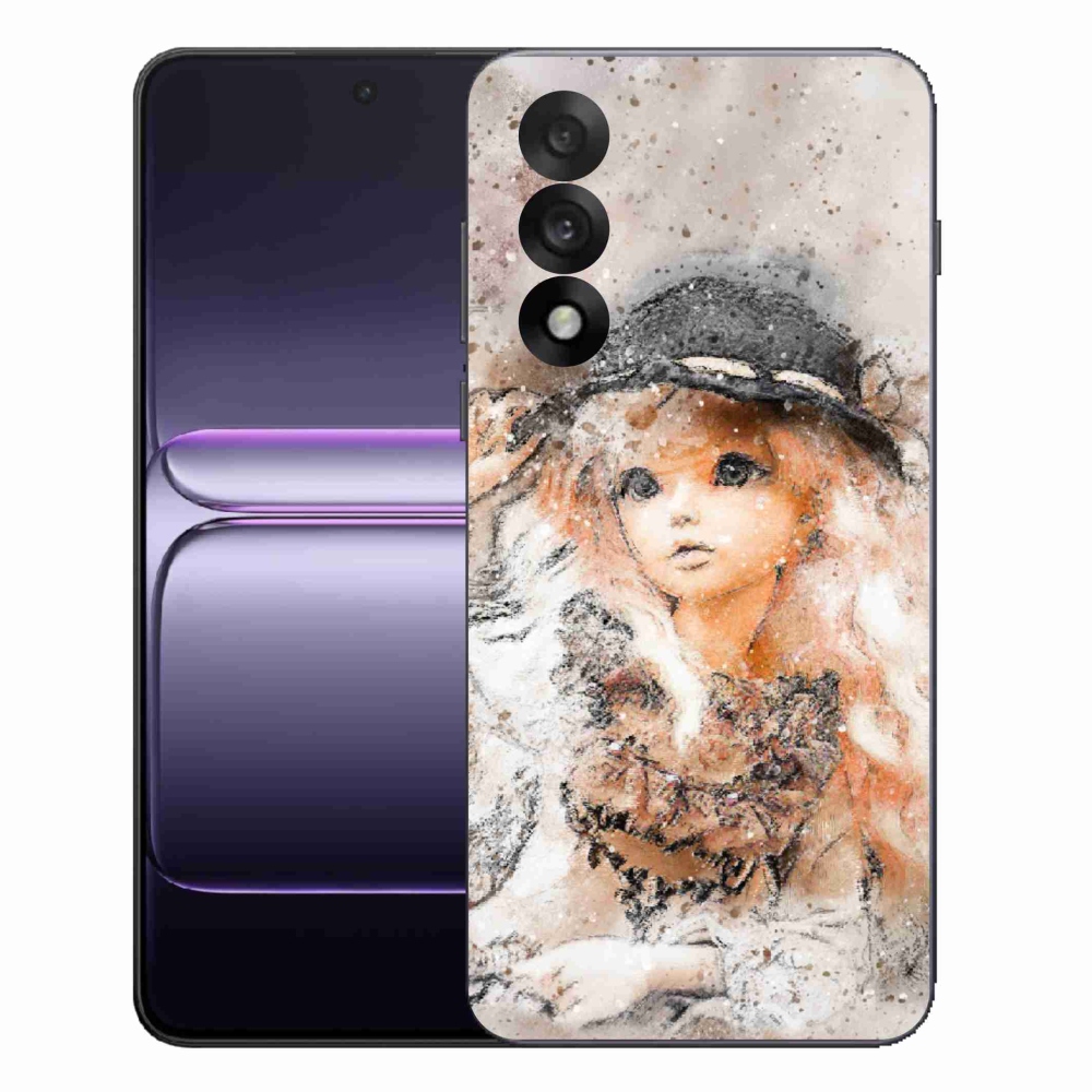 Gelový kryt mmCase na One Plus Nord 5 - holčička s kloboukem