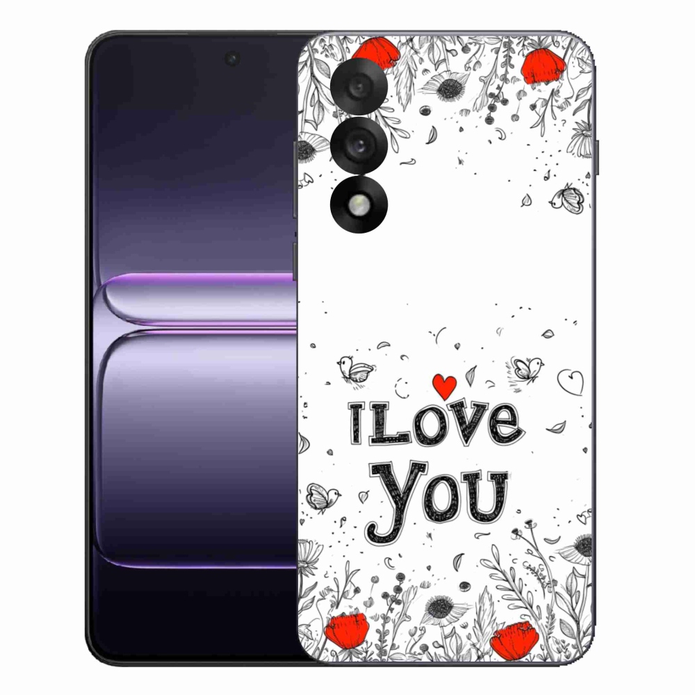 Gelový kryt mmCase na One Plus Nord 5 - I love you bílé pozadí