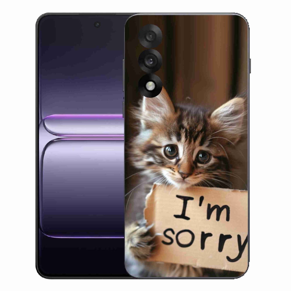 Gelový kryt mmCase na One Plus Nord 5 - kočíčí omluva