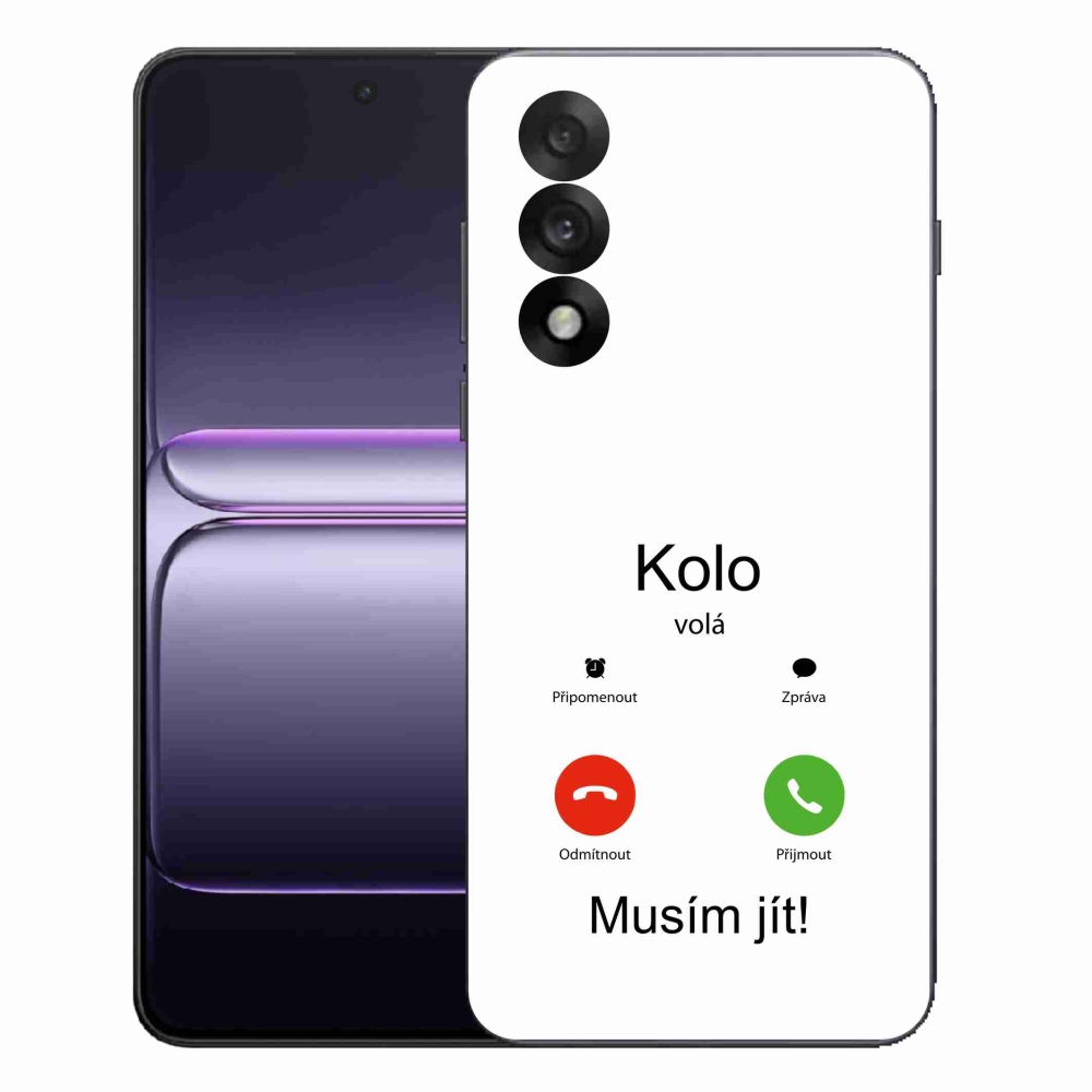 Gelový kryt mmCase na One Plus Nord 5 - kolo volá bílé pozadí