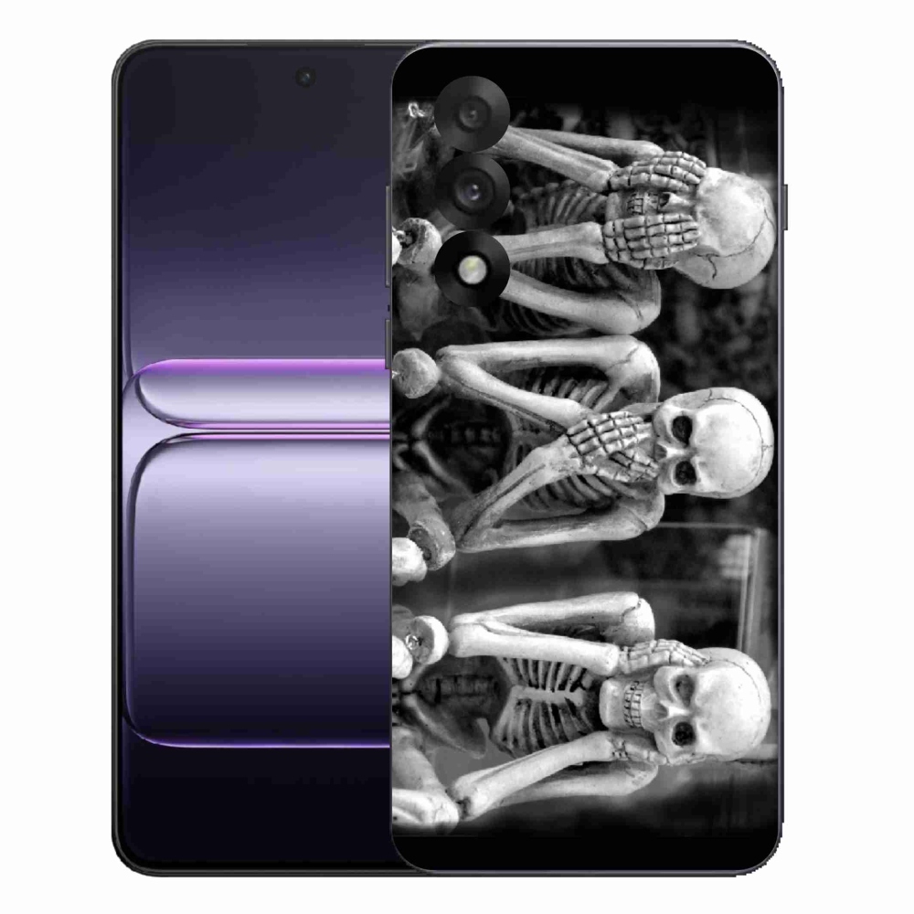 Gelový kryt mmCase na One Plus Nord 5 - kostlivci