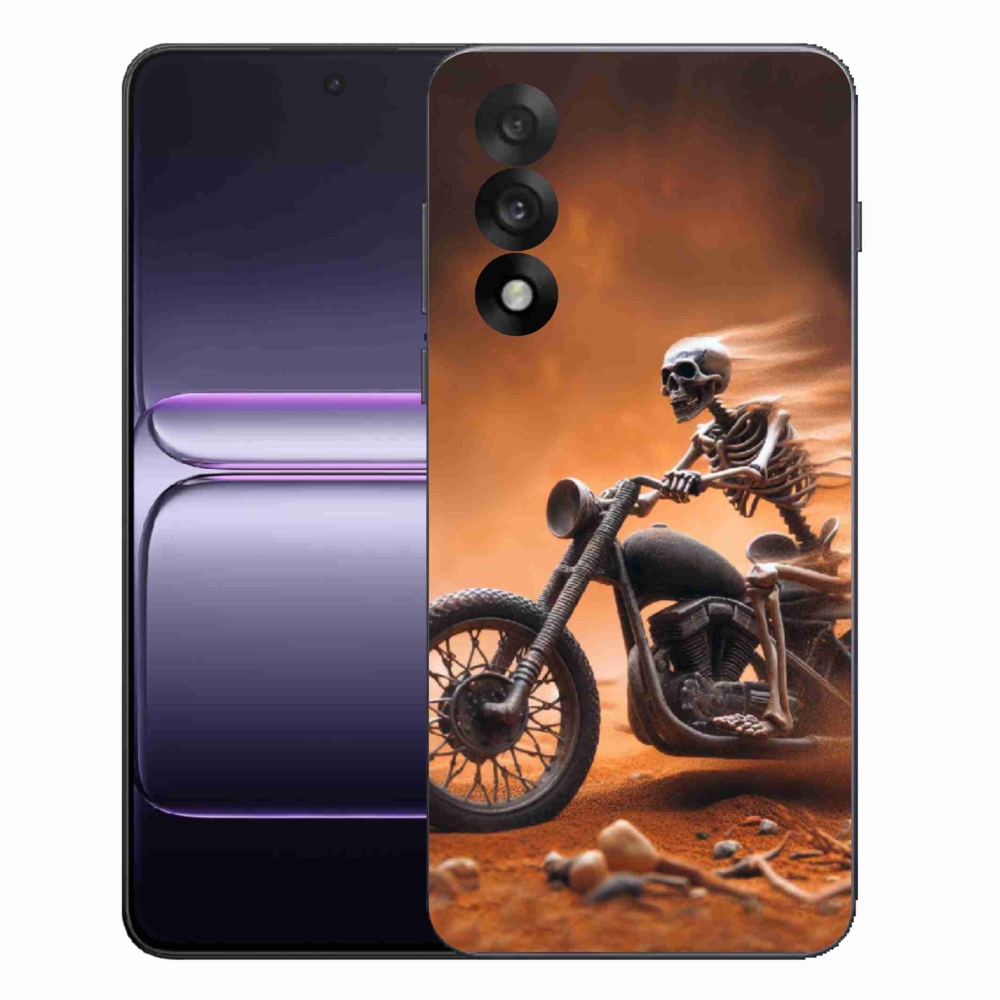 Gelový kryt mmCase na One Plus Nord 5 - kostra na motorce
