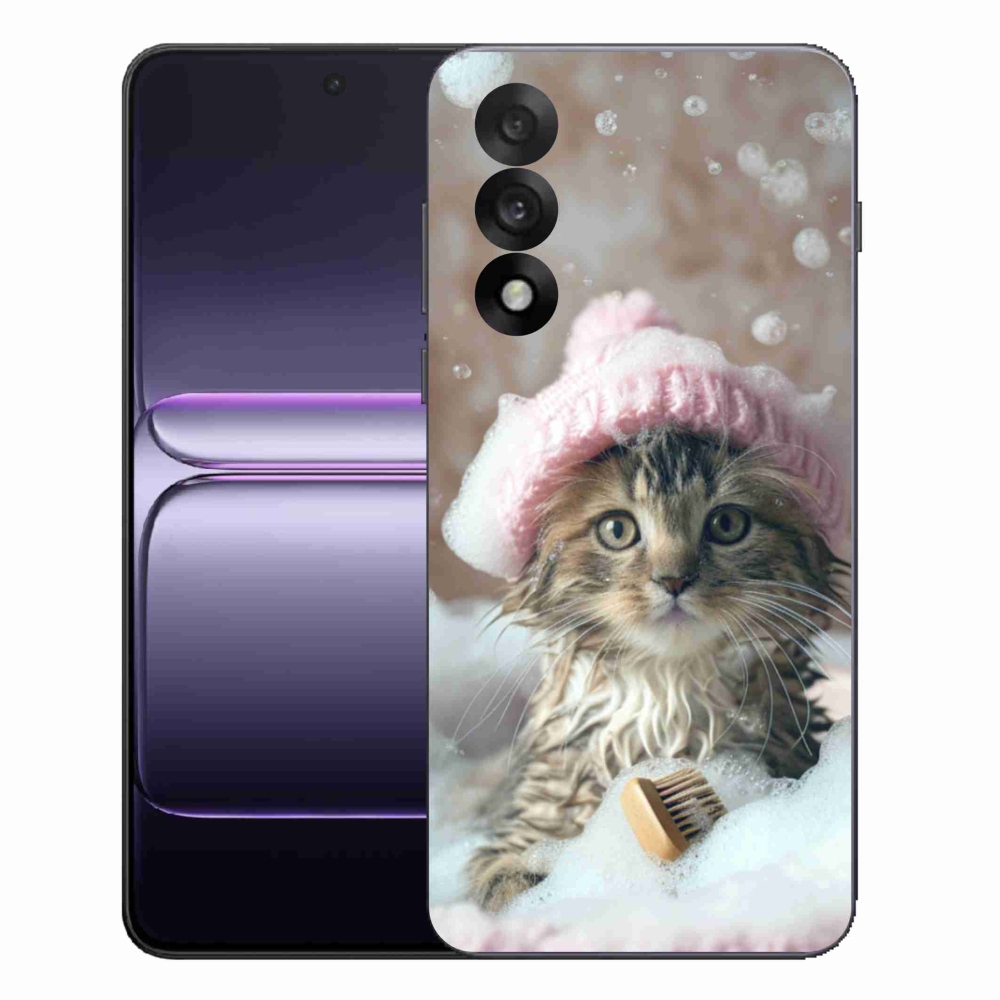 Gelový kryt mmCase na One Plus Nord 5 - kotě a koupel