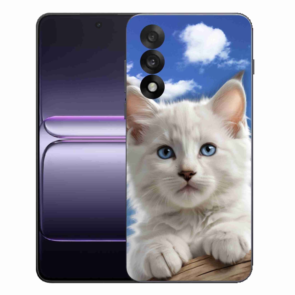 Gelový kryt mmCase na One Plus Nord 5 - kotě a oblaka