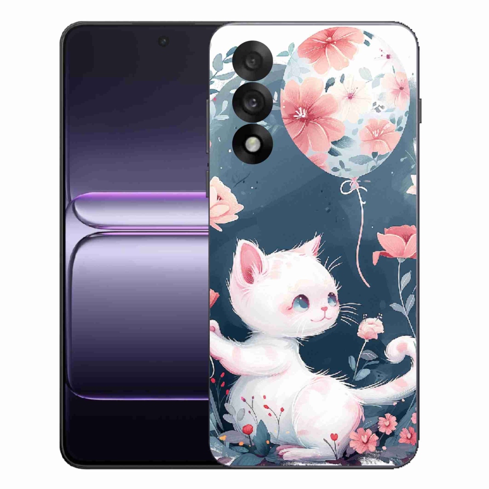 Gelový kryt mmCase na One Plus Nord 5 - kotě s balónkem