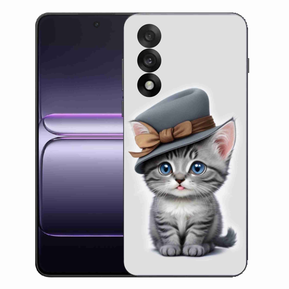 Gelový kryt mmCase na One Plus Nord 5 - kotě s kloboukem