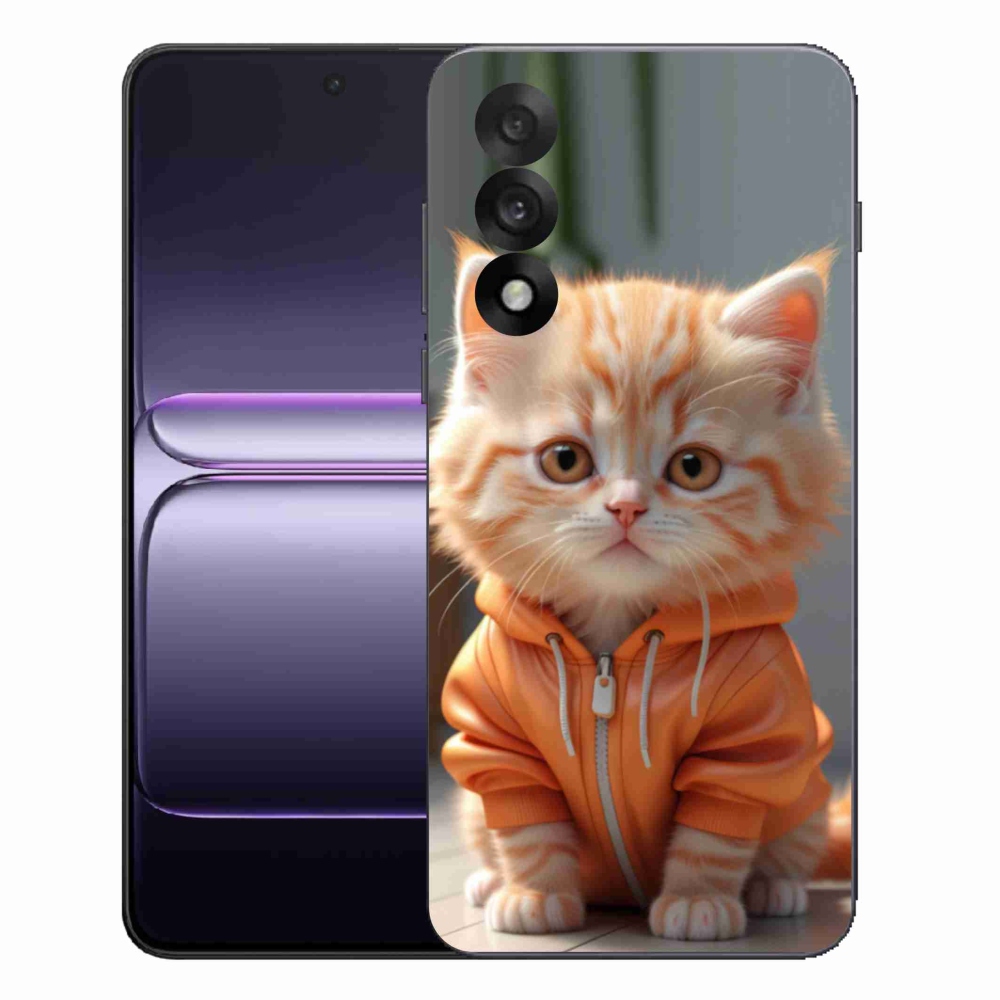 Gelový kryt mmCase na One Plus Nord 5 - kotě v mikině