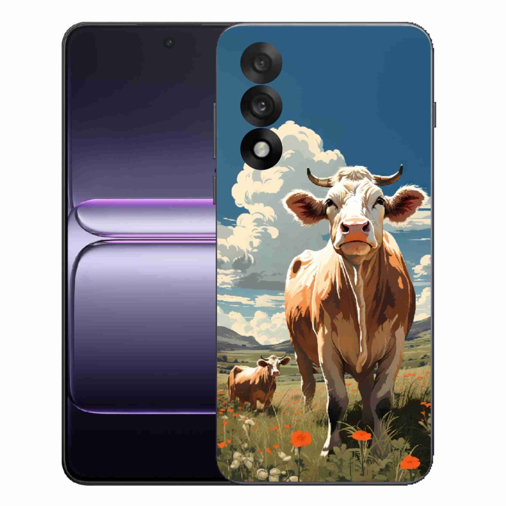 Gelový kryt mmCase na One Plus Nord 5 - krávy na louce