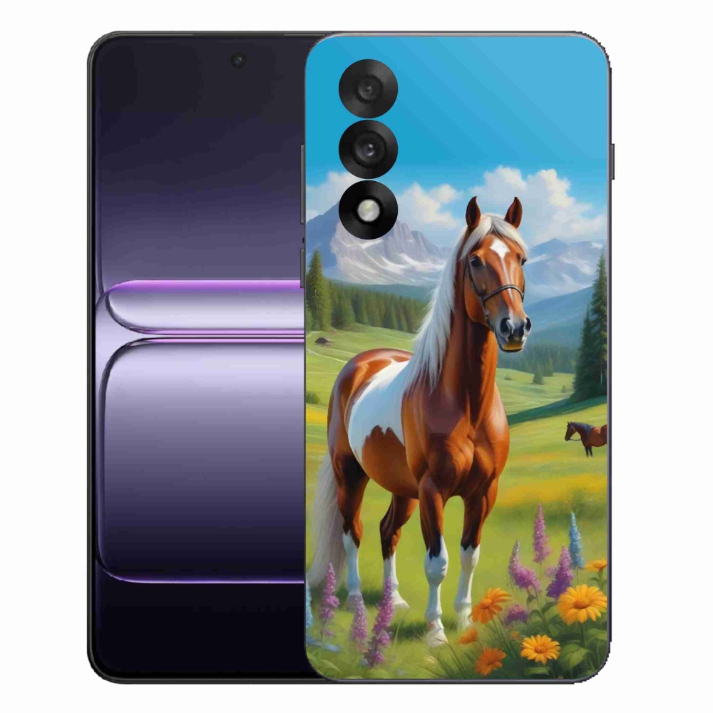 Gelový kryt mmCase na One Plus Nord 5 - kůň na louce
