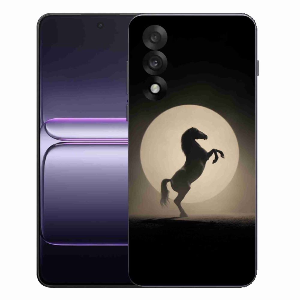 Gelový kryt mmCase na One Plus Nord 5 - kůň v siluetě