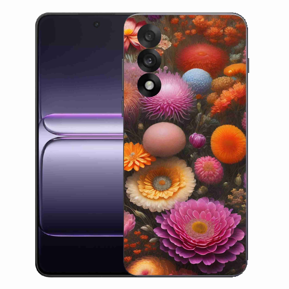 Gelový kryt mmCase na One Plus Nord 5 - květinová kompozice
