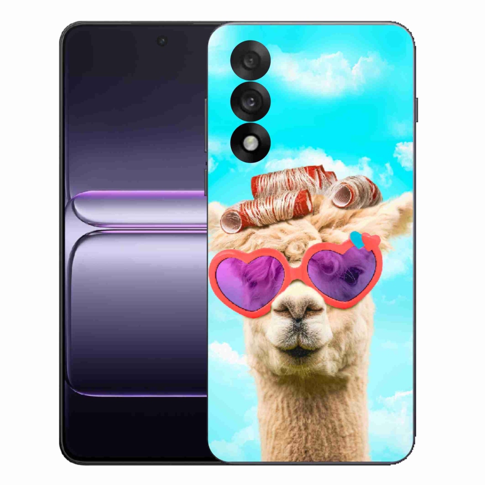 Gelový kryt mmCase na One Plus Nord 5 - lama s brýlemi