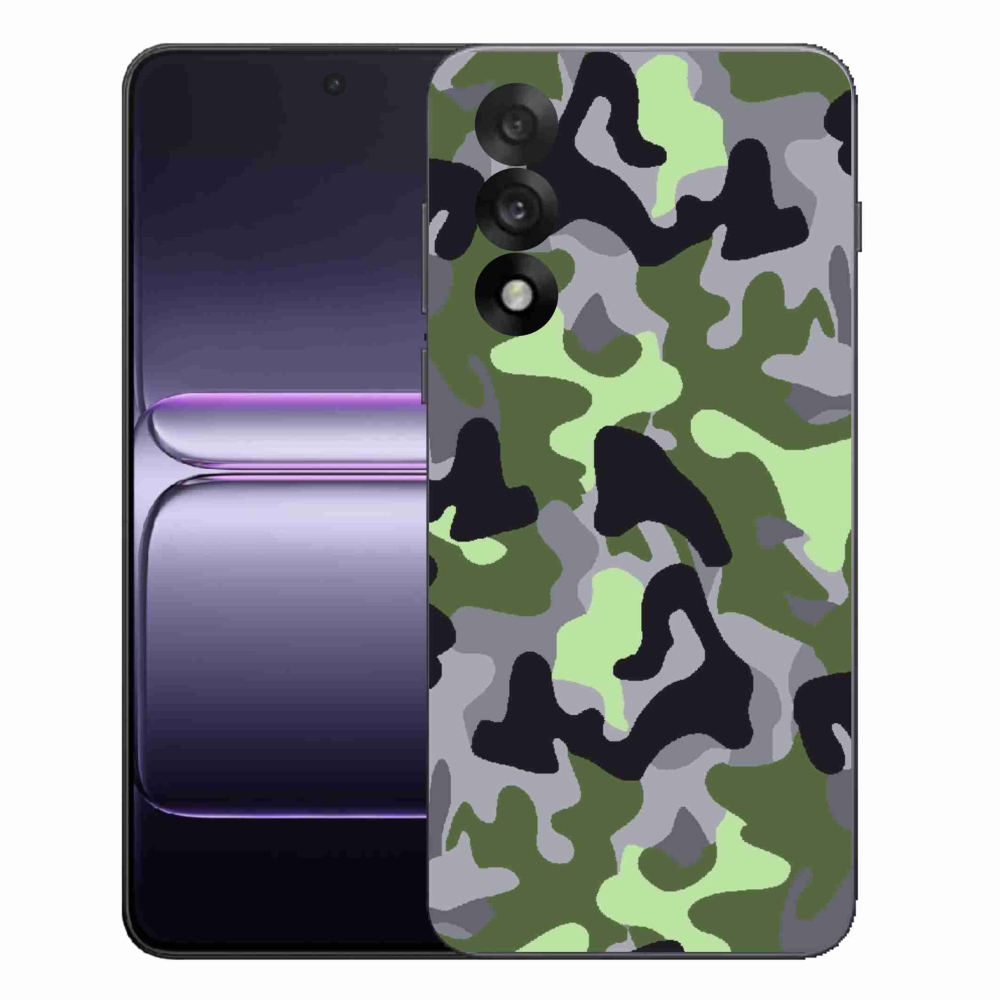 Gelový kryt mmCase na One Plus Nord 5 - maskáčový vzor 7