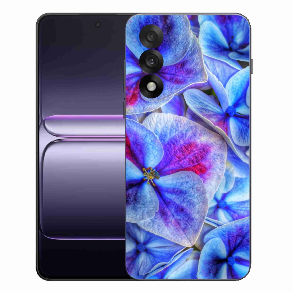 Gelový kryt mmCase na One Plus Nord 5 - modré květy 1