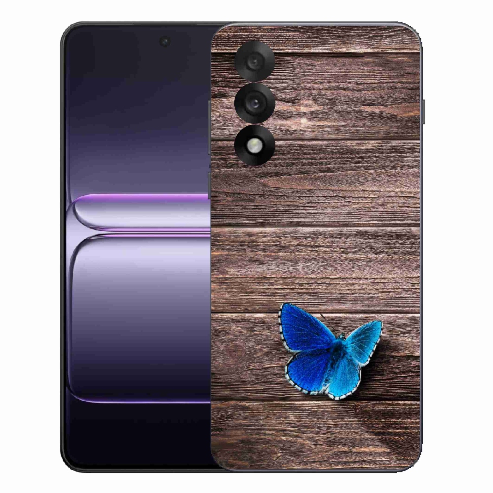 Gelový kryt mmCase na One Plus Nord 5 - modrý motýl 1