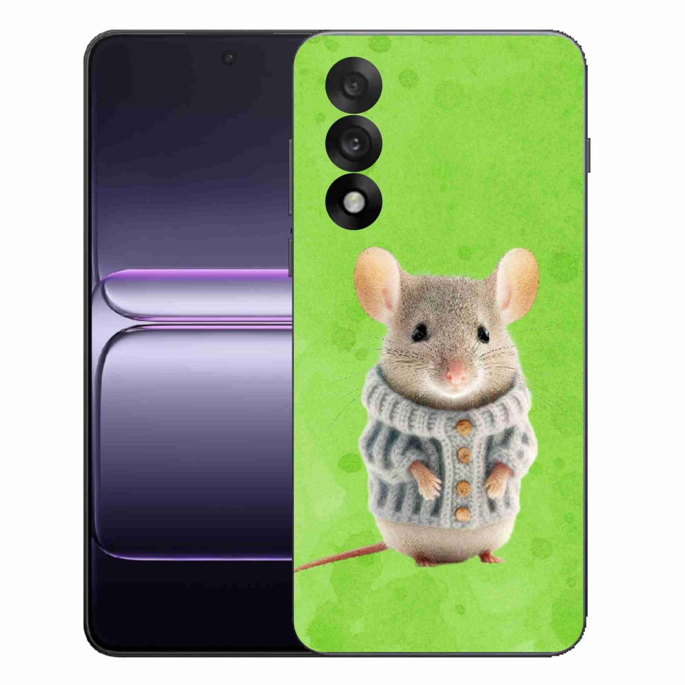 Gelový kryt mmCase na One Plus Nord 5 - myška ve svetru