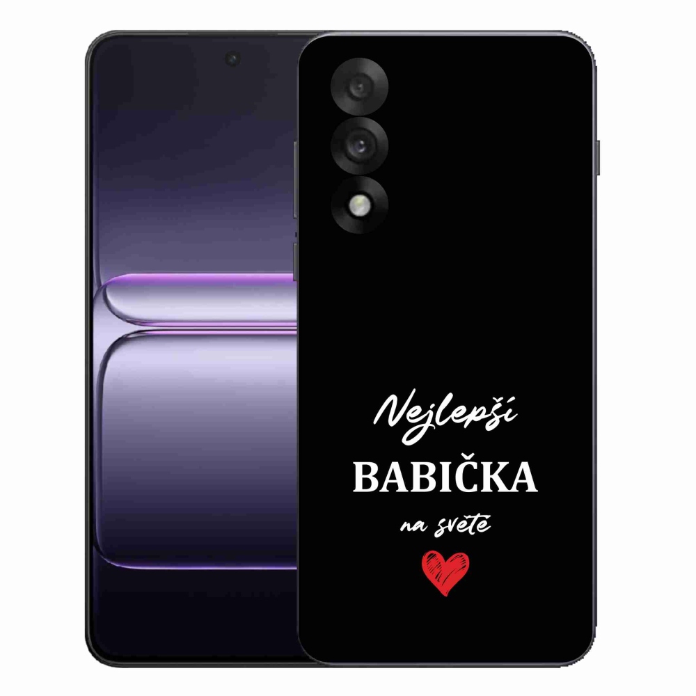 Gelový kryt mmCase na One Plus Nord 5 - nejlepší babička 1 černé pozadí