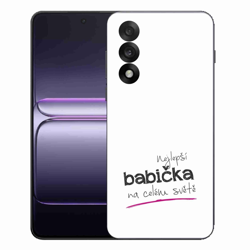 Gelový kryt mmCase na One Plus Nord 5 - nejlepší babička 4 bílé pozadí
