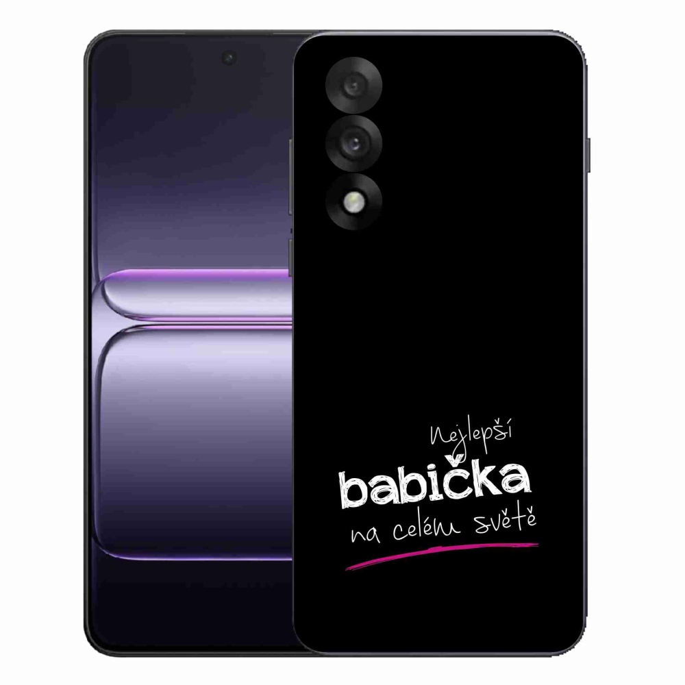 Gelový kryt mmCase na One Plus Nord 5 - nejlepší babička 4 černé pozadí