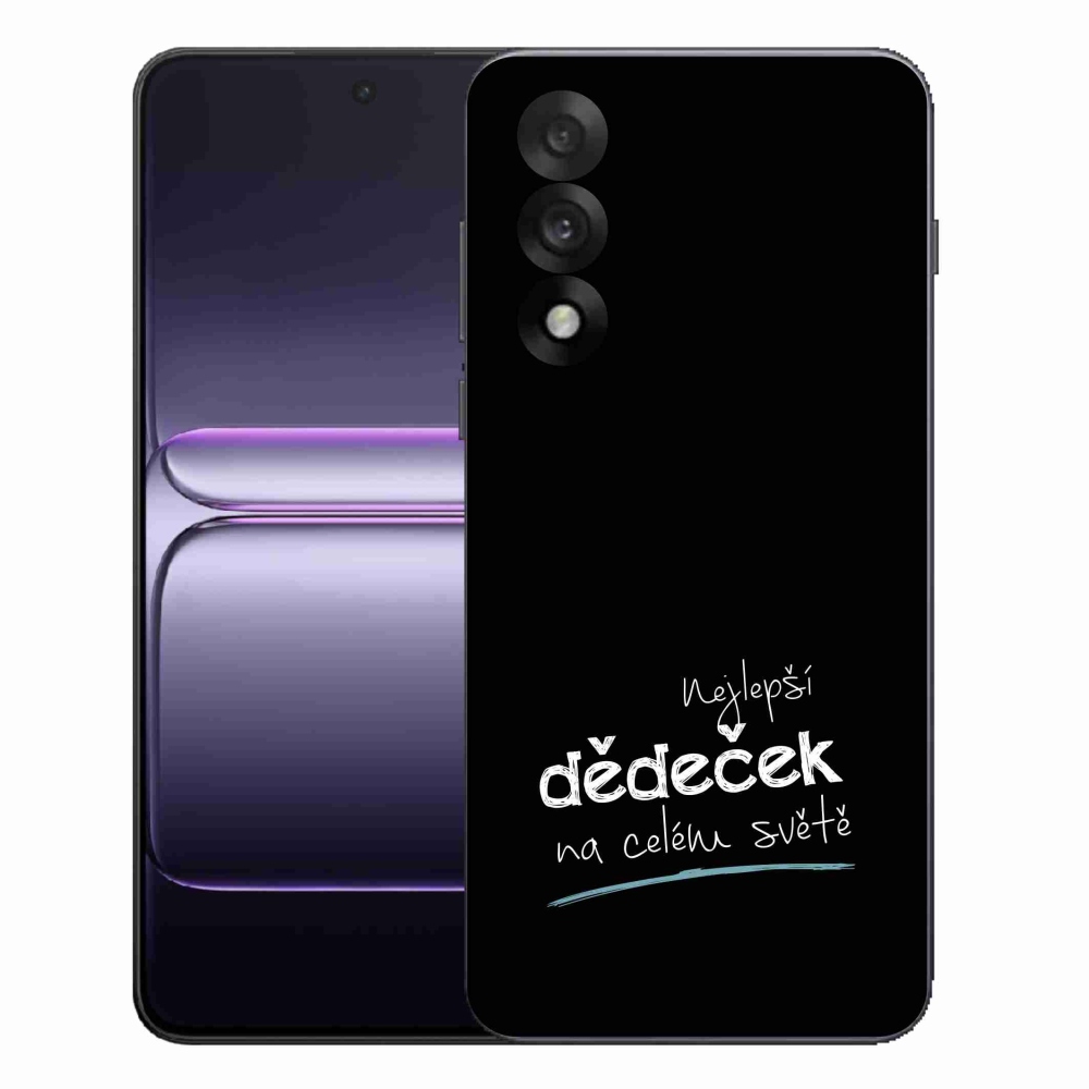 Gelový kryt mmCase na One Plus Nord 5 - nejlepší dědeček 3 černé pozadí