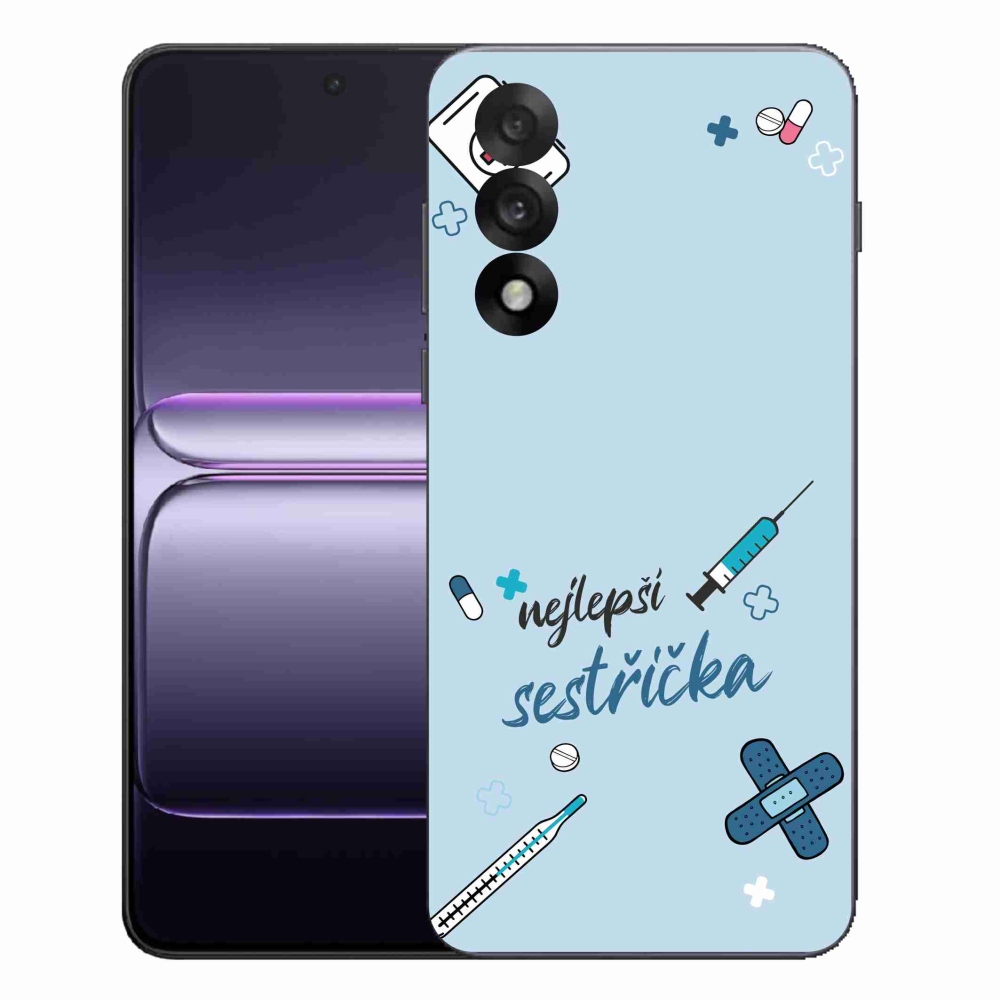 Gelový kryt mmCase na One Plus Nord 5 - nejlepší sestřička modré pozadí