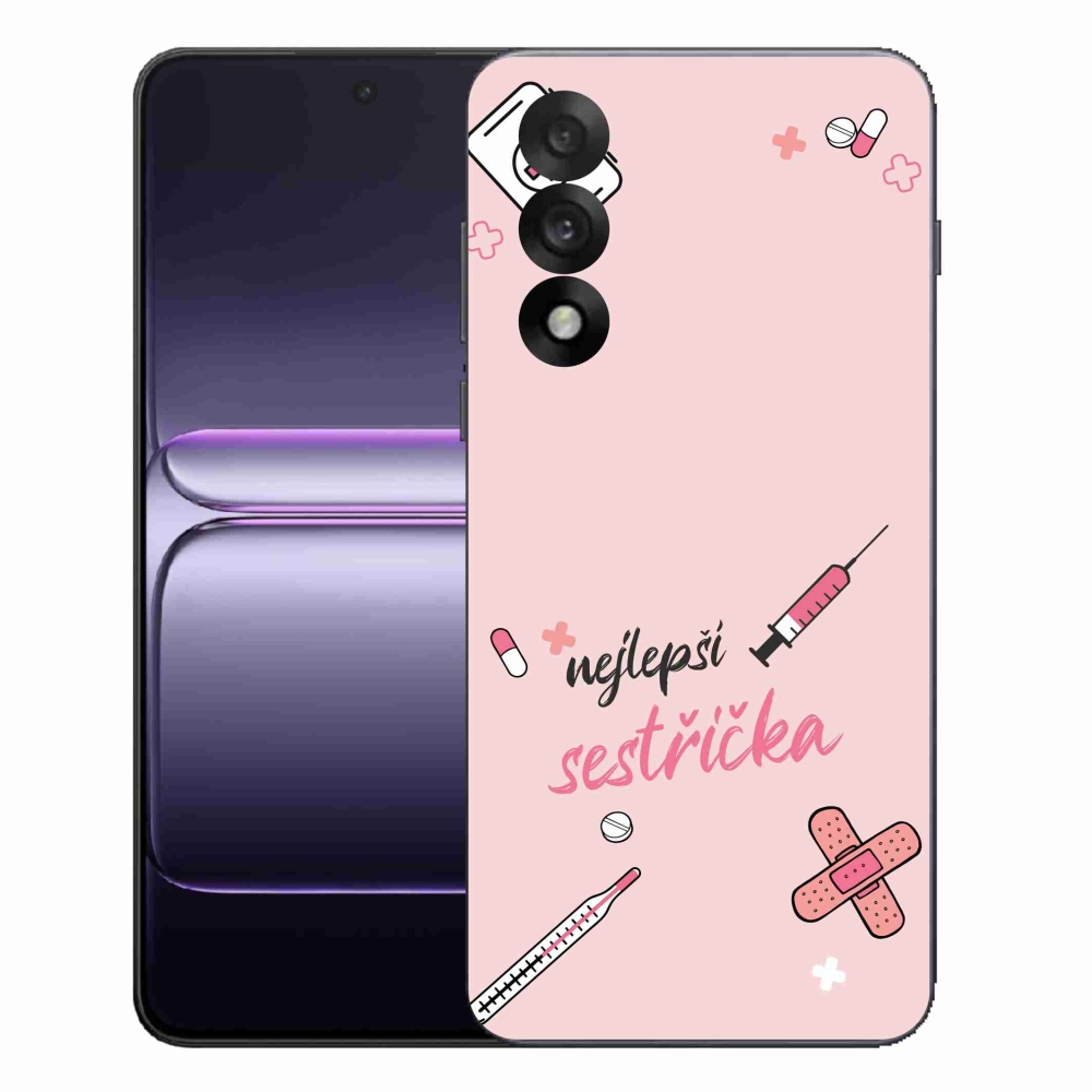 Gelový kryt mmCase na One Plus Nord 5 - nejlepší sestřička růžové pozadí