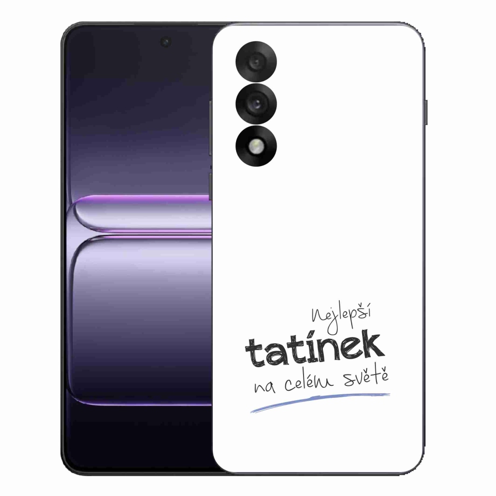 Gelový kryt mmCase na One Plus Nord 5 - nejlepší tatínek 4 bílé pozadí