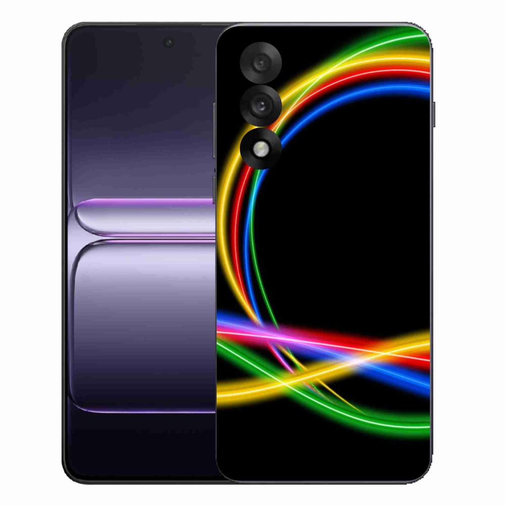 Gelový kryt mmCase na One Plus Nord 5 - neonové kruhy