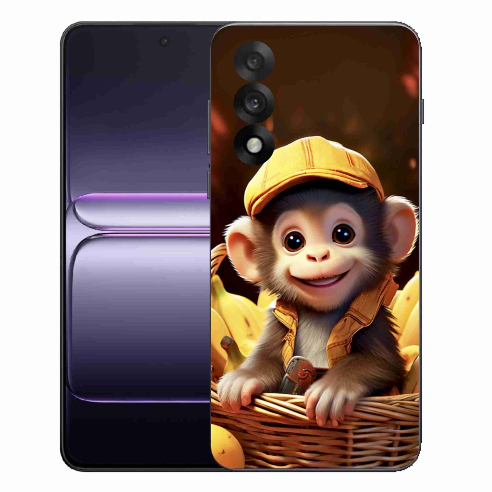 Gelový kryt mmCase na One Plus Nord 5 - opice v košíku