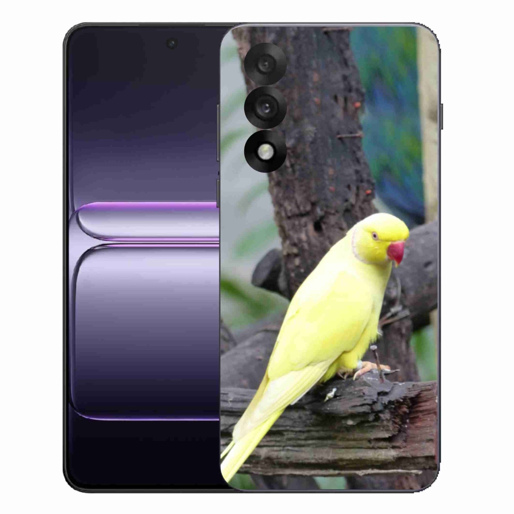 Gelový kryt mmCase na One Plus Nord 5 - papoušek alexandr žlutý
