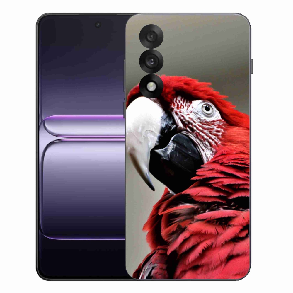 Gelový kryt mmCase na One Plus Nord 5 - papoušek ara červený