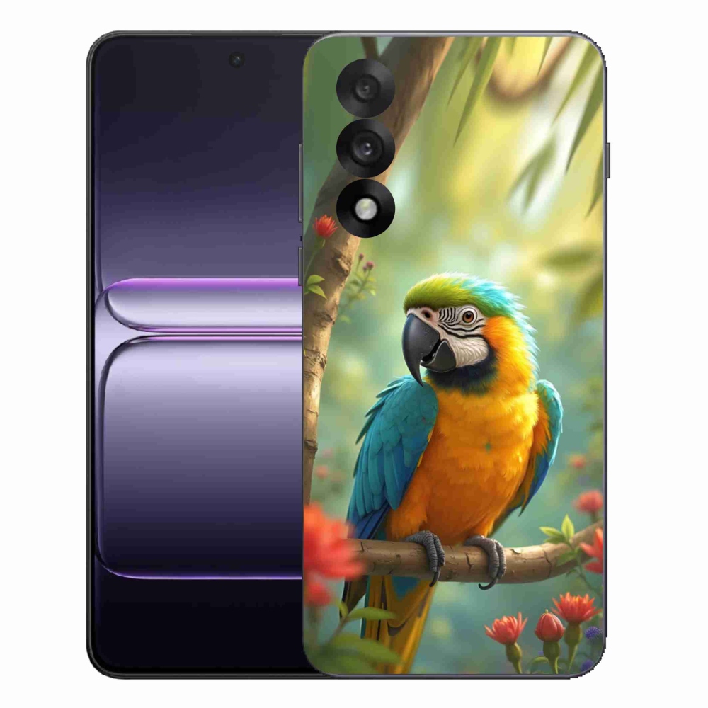 Gelový kryt mmCase na One Plus Nord 5 - papoušek ara modrožlutá
