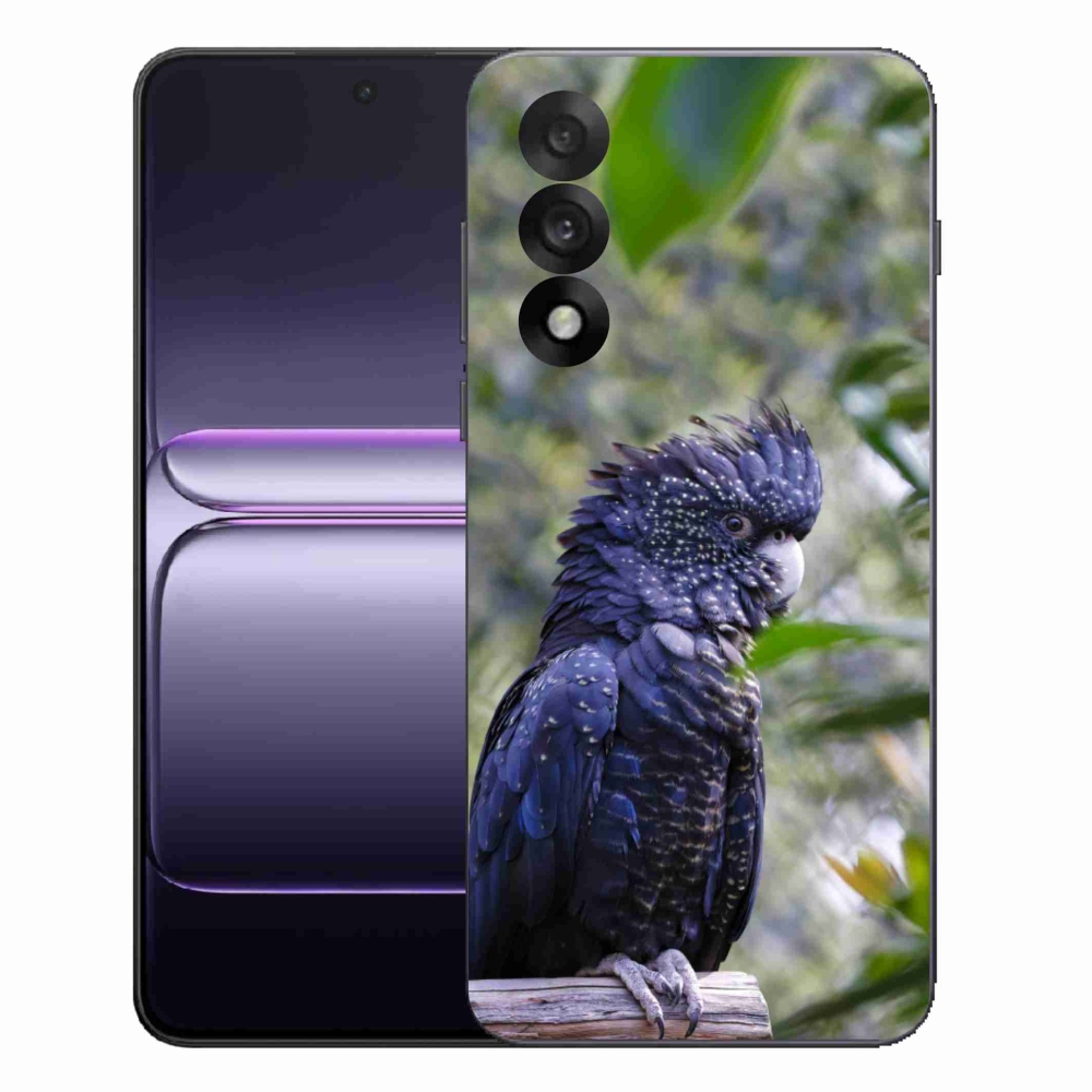 Gelový kryt mmCase na One Plus Nord 5 - papoušek kakadu černý