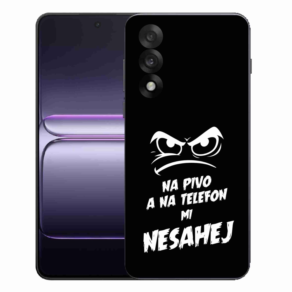 Gelový kryt mmCase na One Plus Nord 5 - pivní motiv 2 černé pozadí