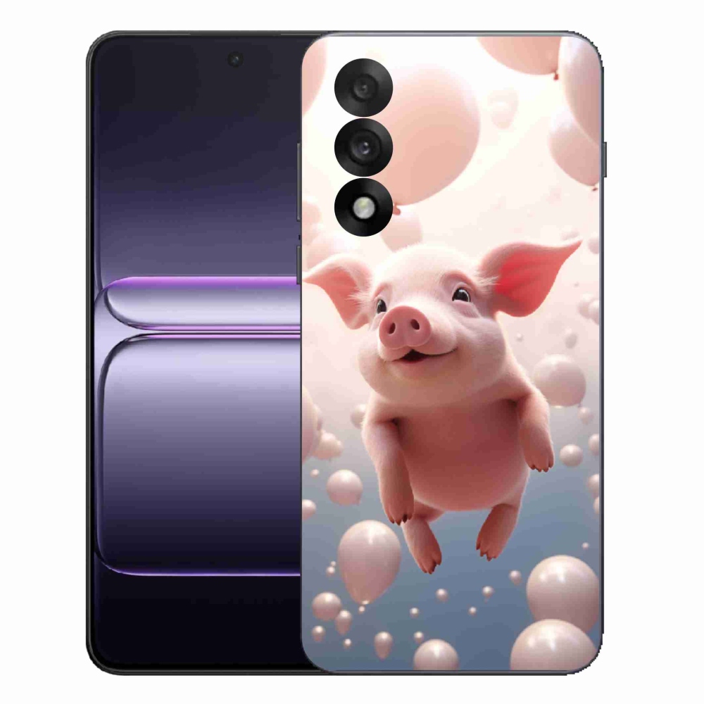 Gelový kryt mmCase na One Plus Nord 5 - prasátko s balónky