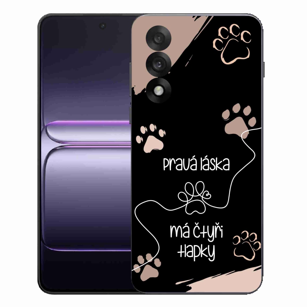 Gelový kryt mmCase na One Plus Nord 5 - psí motiv 1 černé pozadí