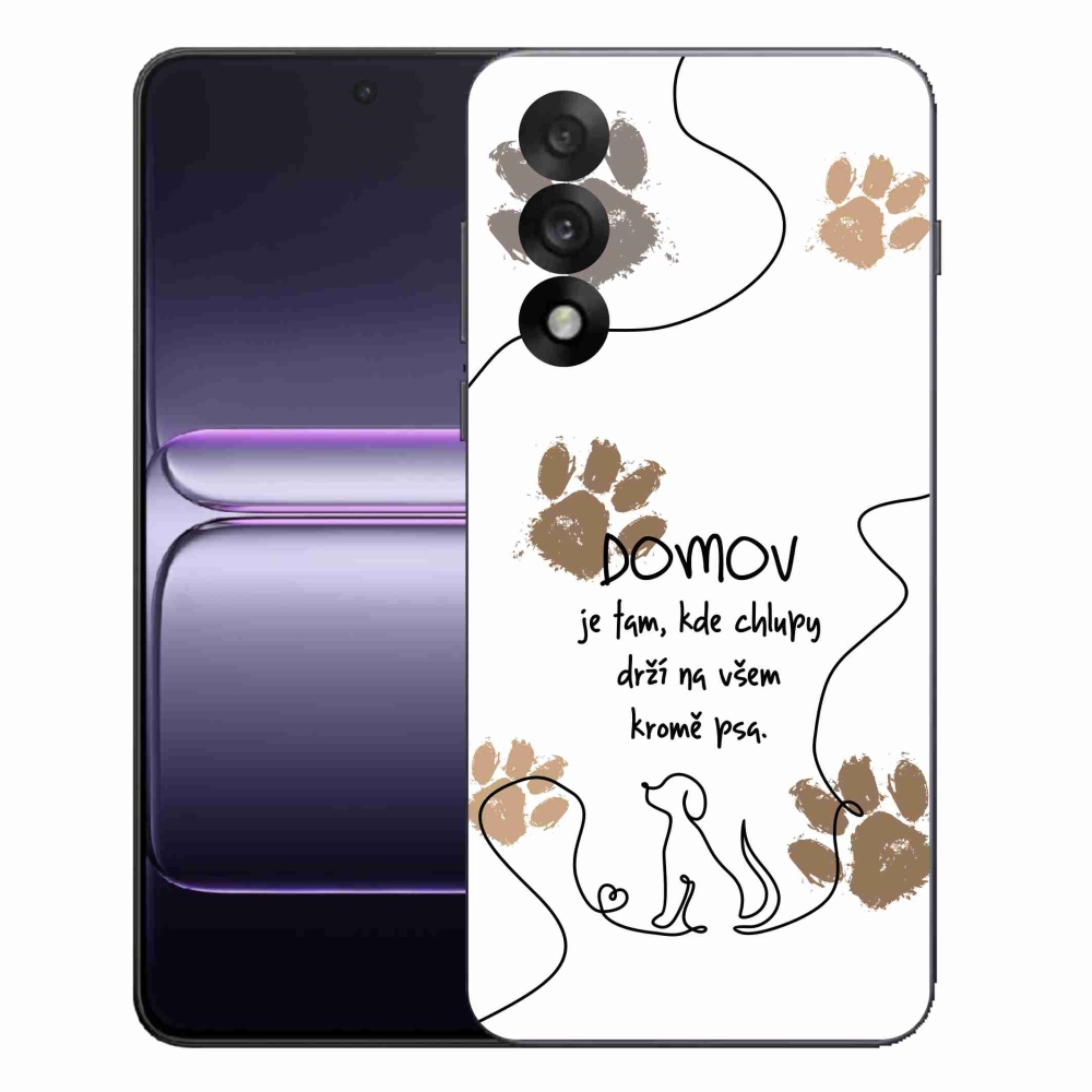 Gelový kryt mmCase na One Plus Nord 5 - psí motiv bílé pozadí