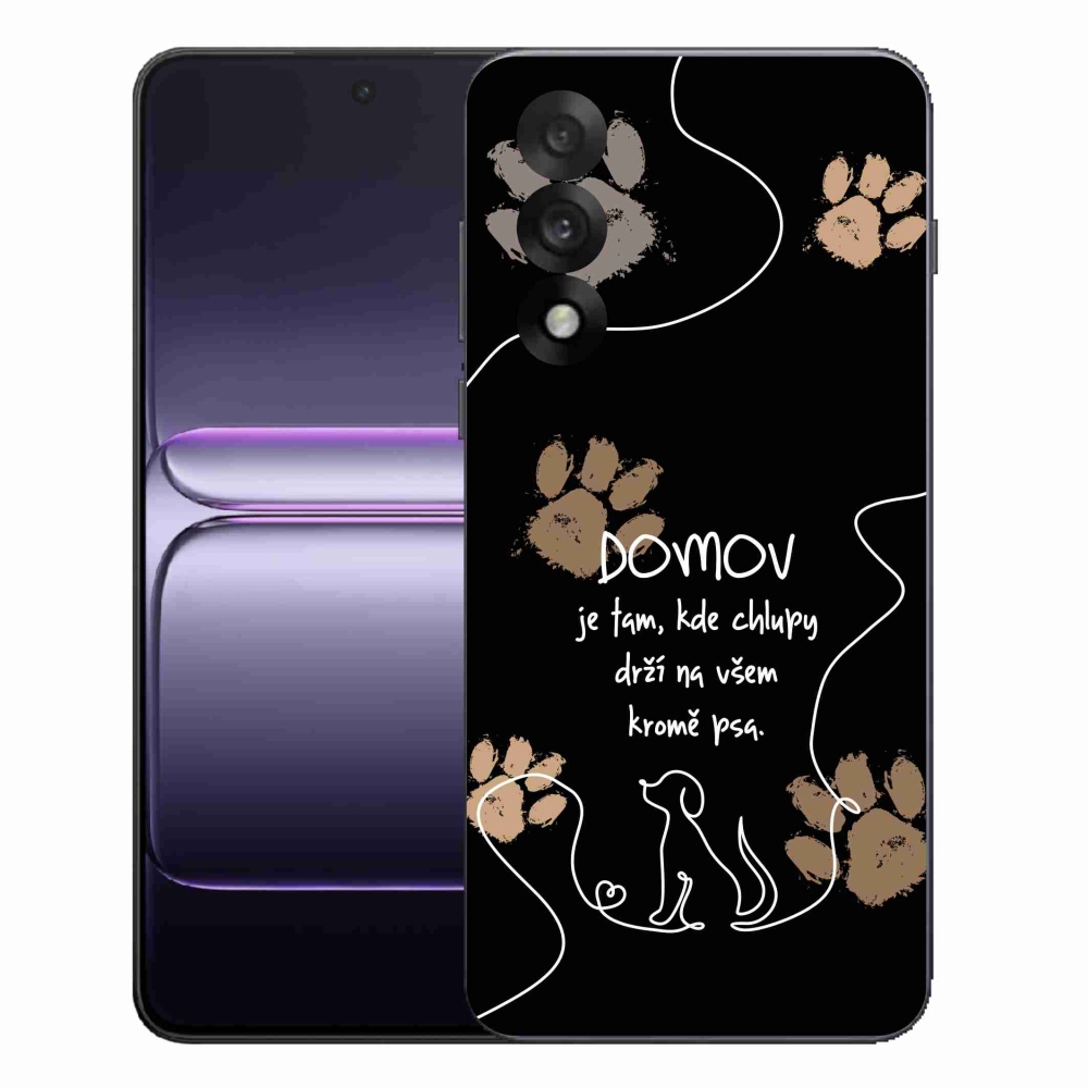 Gelový kryt mmCase na One Plus Nord 5 - psí motiv černé pozadí