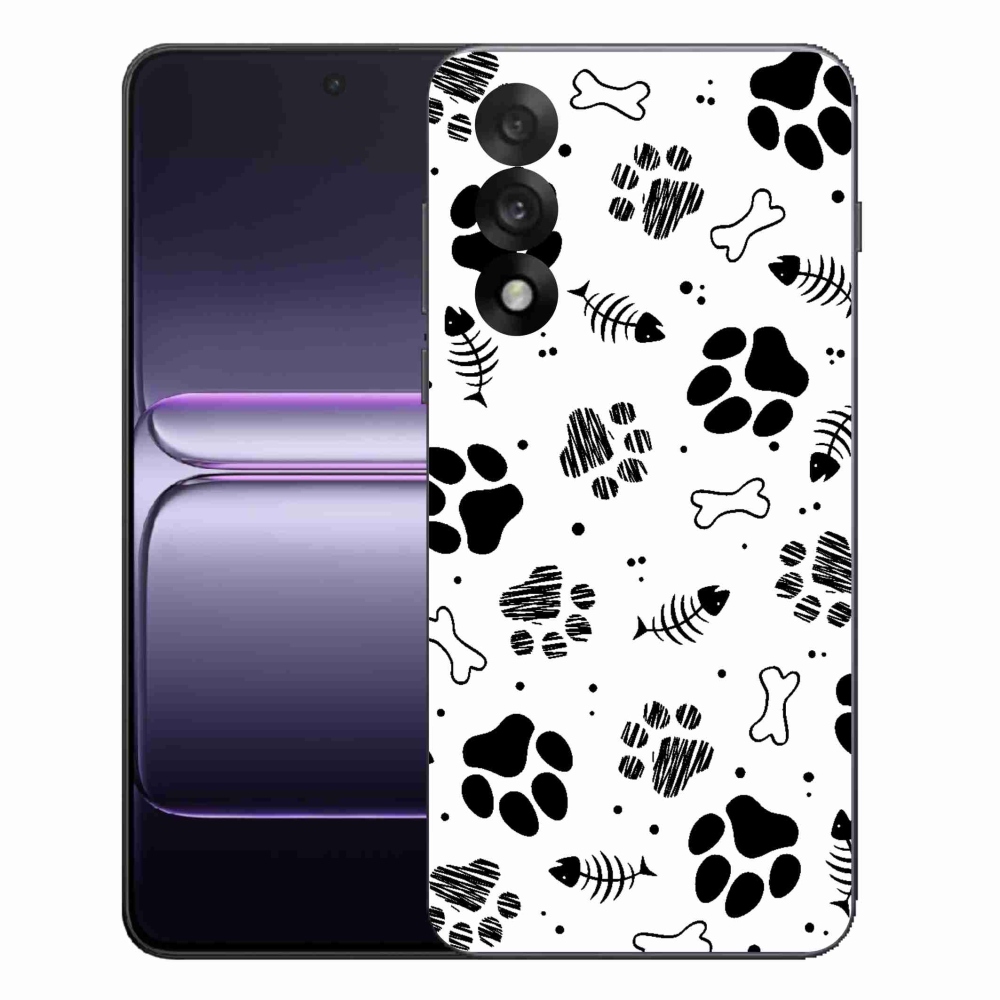 Gelový kryt mmCase na One Plus Nord 5 - psí tlapky 1