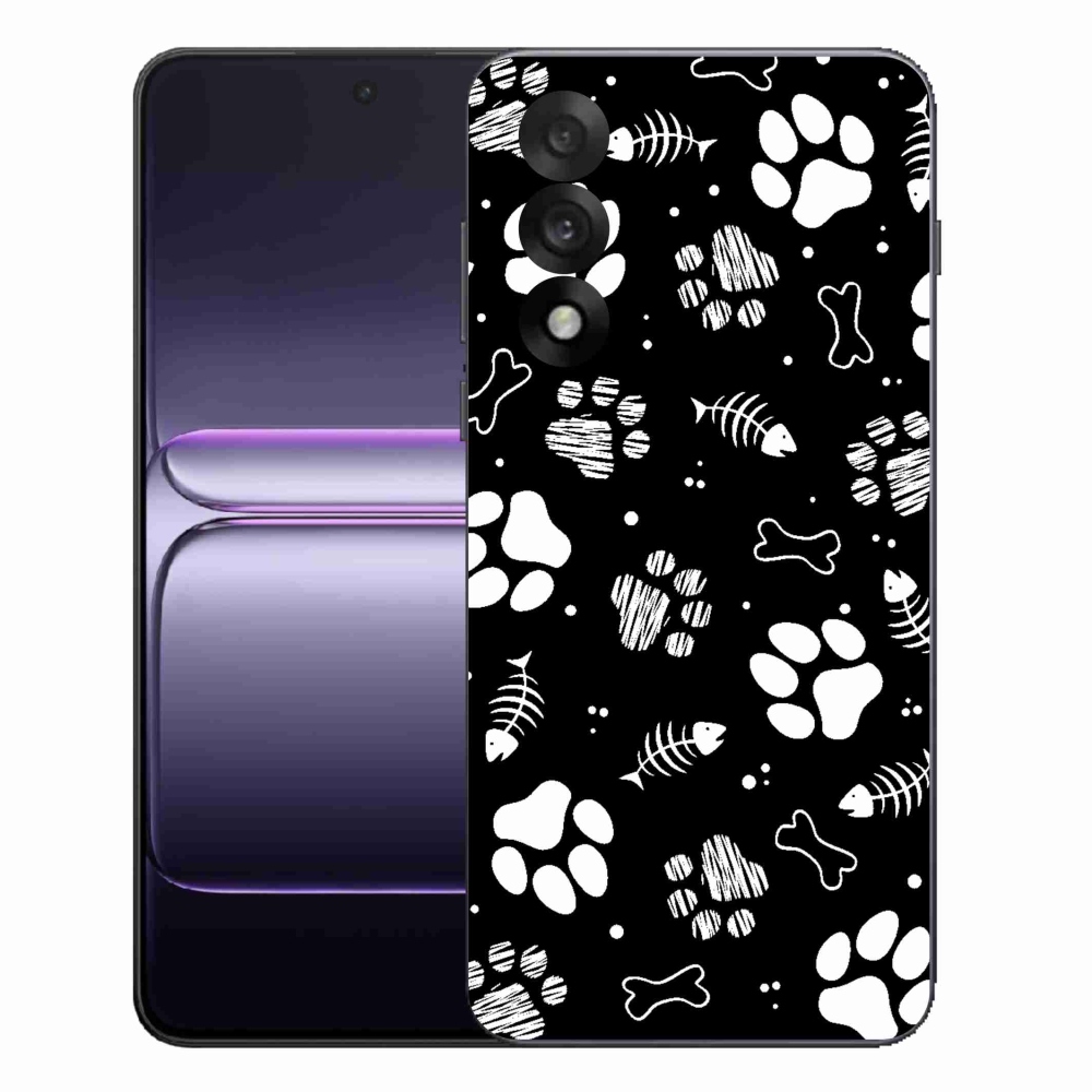 Gelový kryt mmCase na One Plus Nord 5 - psí tlapky