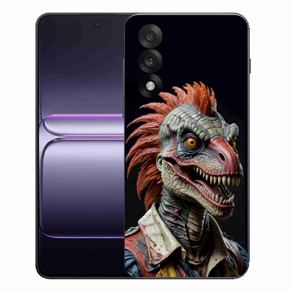 Gelový kryt mmCase na One Plus Nord 5 - punk dinosaurus