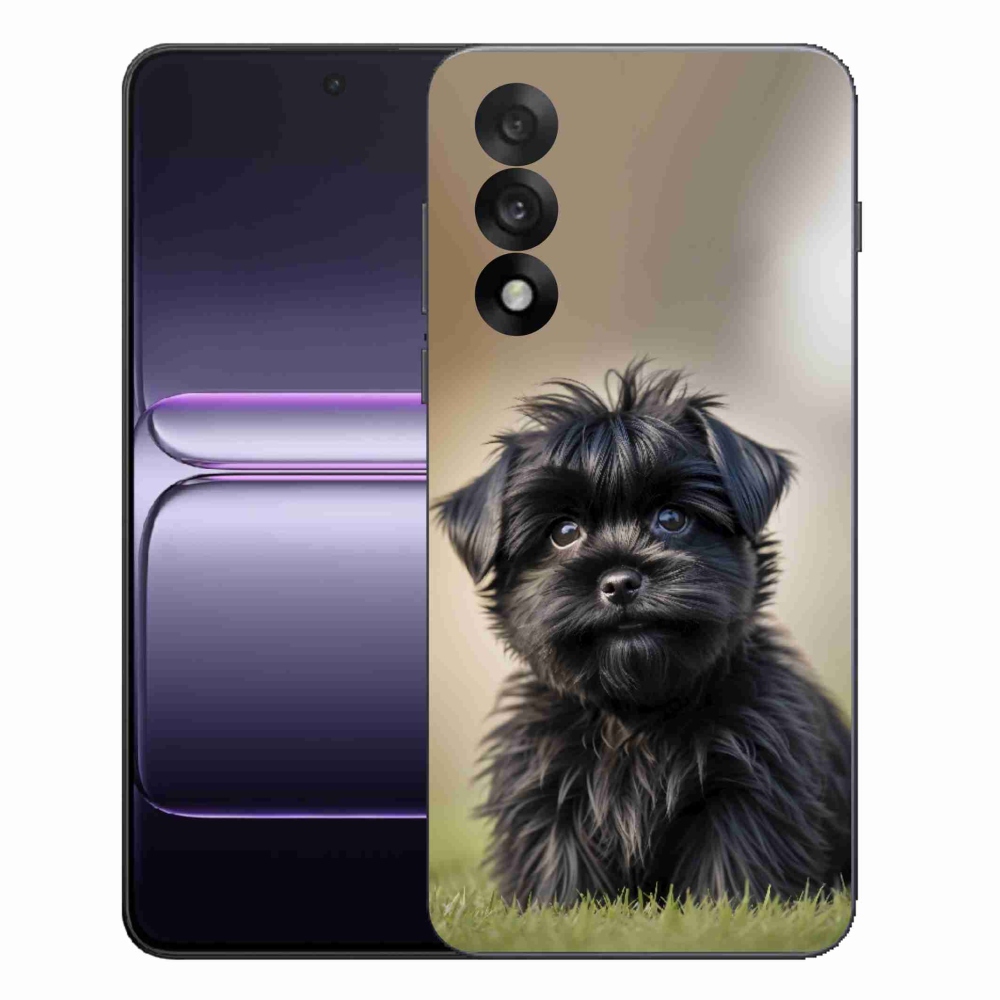 Gelový kryt mmCase na One Plus Nord 5 - roztomilý černý pejsek