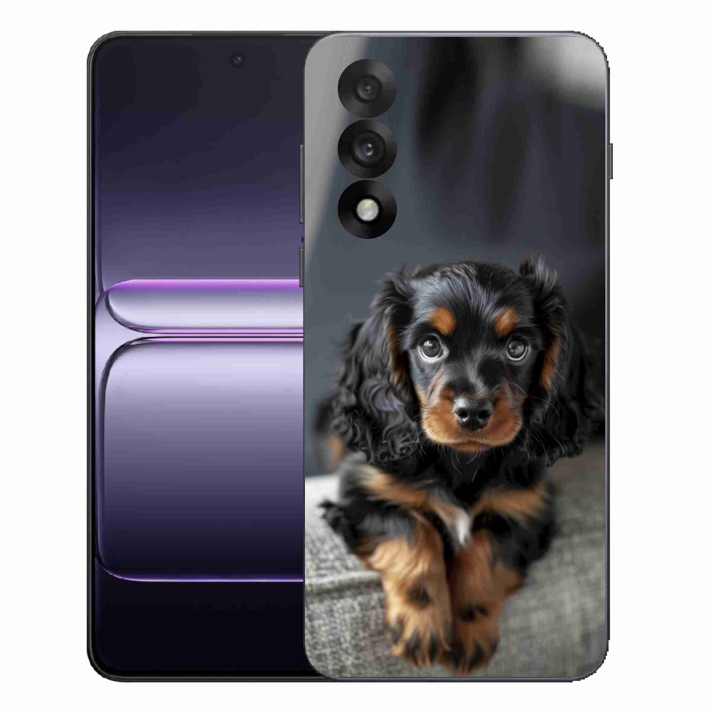Gelový kryt mmCase na One Plus Nord 5 - roztomilý dlouhosrstý jezevčík