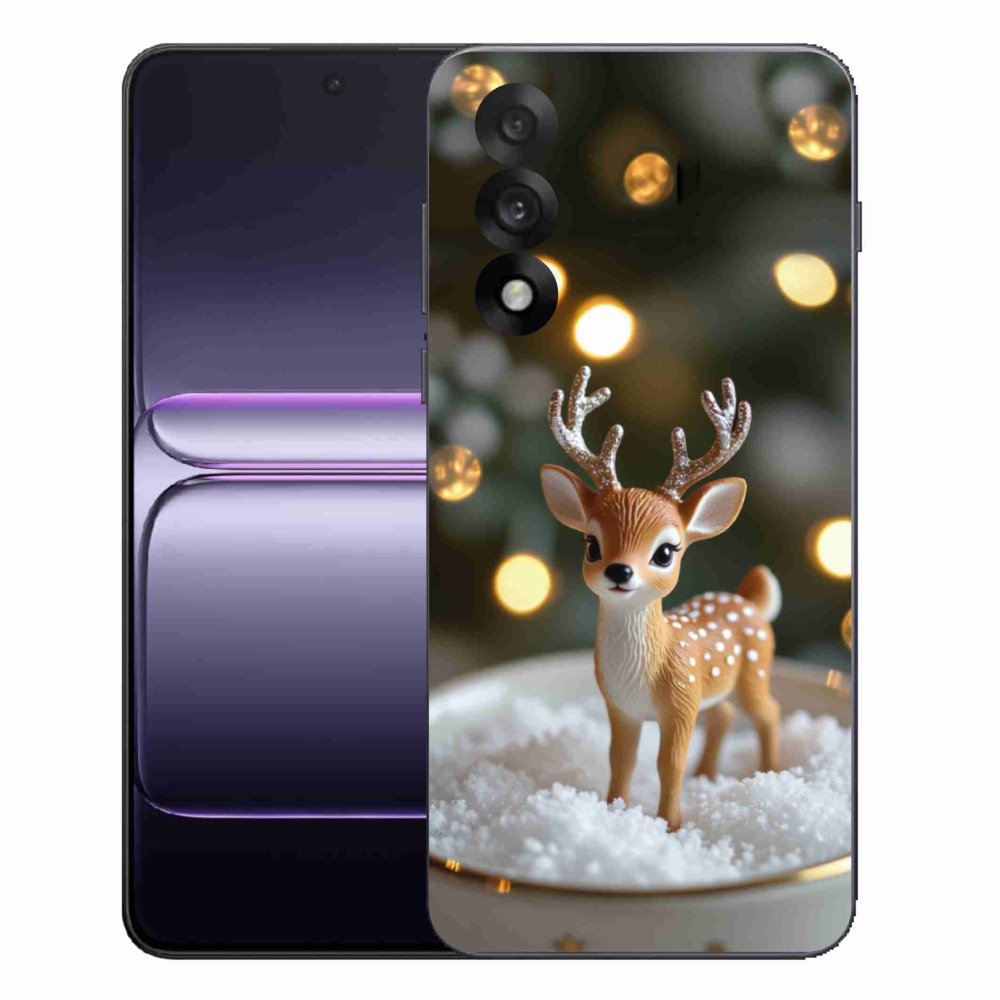 Gelový kryt mmCase na One Plus Nord 5 - roztomilý vánoční jelen