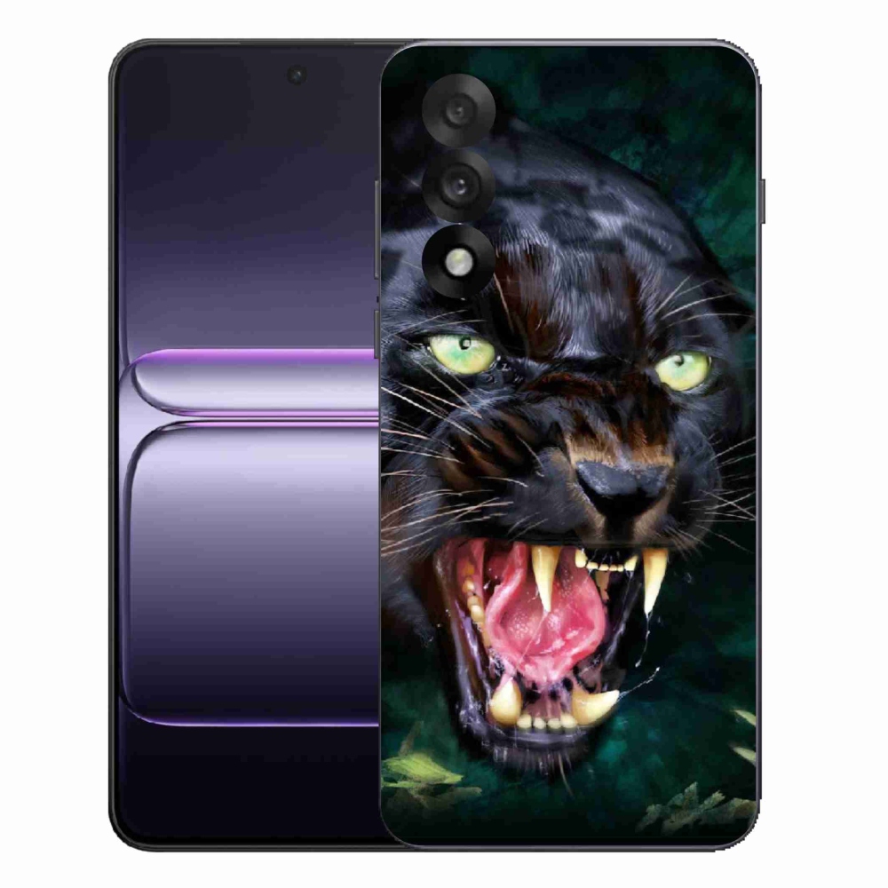 Gelový kryt mmCase na One Plus Nord 5 - rozzuřený černý panter