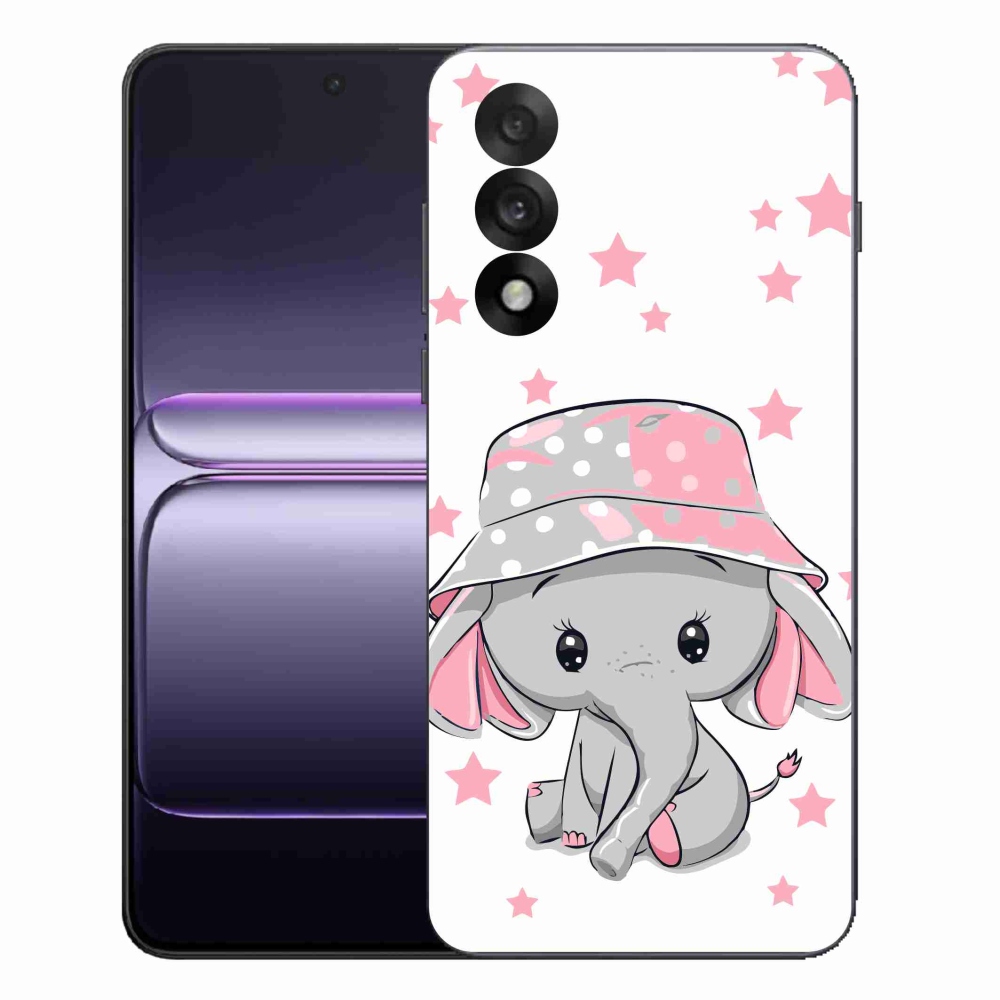 Gelový kryt mmCase na One Plus Nord 5 - růžový slon