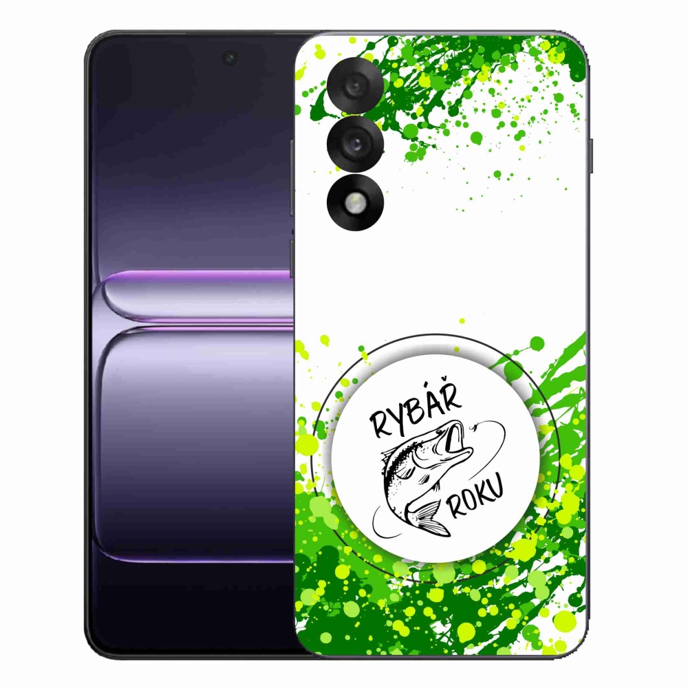 Gelový kryt mmCase na One Plus Nord 5 - rybář roku bílé pozadí