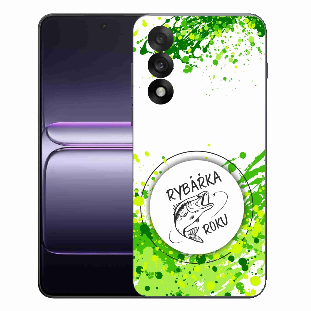 Gelový kryt mmCase na One Plus Nord 5 - rybářka roku bílé pozadí