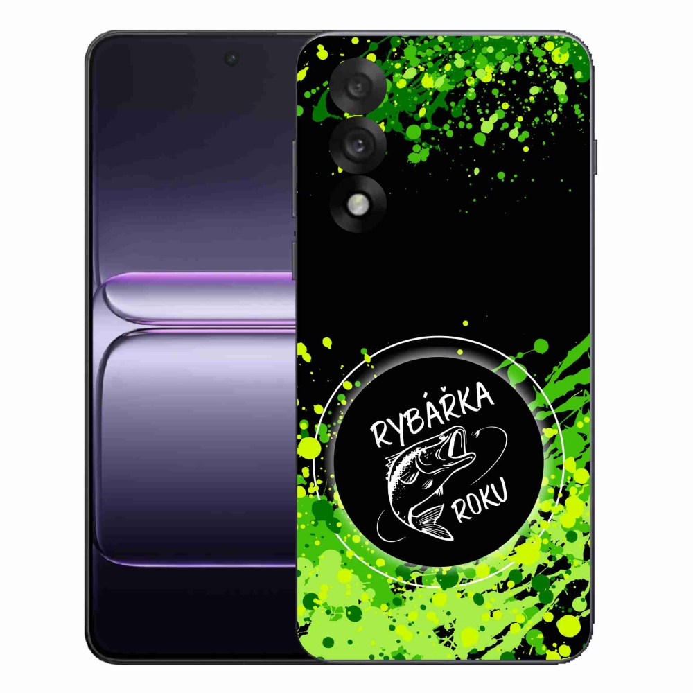 Gelový kryt mmCase na One Plus Nord 5 - rybářka roku černé pozadí