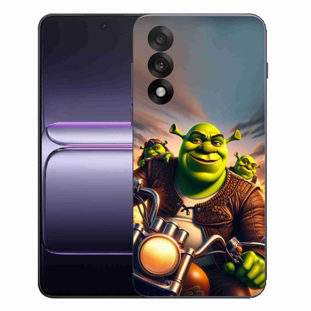 Gelový kryt mmCase na One Plus Nord 5 - shrek na motorce
